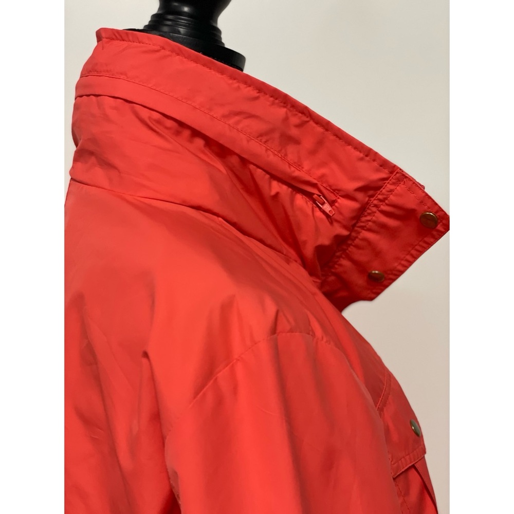 JM Collection Lightweight Raincoat Jacket Coral Size L - Picture 11 of 16
